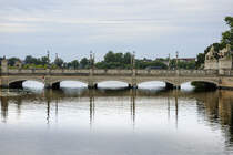 Die Schlossbrcke in Schwerin. Aufnhame: 17. Juni 2022.