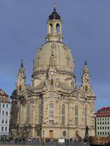 Die Frauenkirche Dresden im Februar 2008.