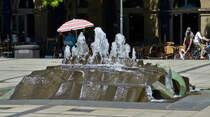 Brunnen auf dem Mnzplatz in Koblenz. 06.2022