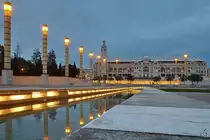 Ein abendlicher Spaziergang durch den Olympiapark von Barcelona. (Februar 2013)