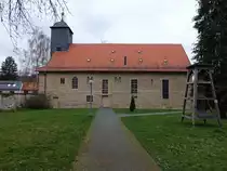 Georgenthal, Klosterkirche St. Elisabeth, ehemalige Laienkirche des Zisterzienserklosters, erbaut von 1235 bis 1257, sp�tgotische Umbauten um 1500, 1602 unter Herzog Johann fast vollst�ndig erneuert, Kirchturm von 1786 (15.04.2022)