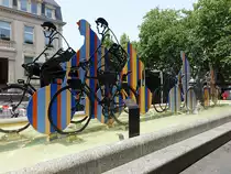 Düdelingen, Brunnen am Place Hotel de Ville (18.06.2022)