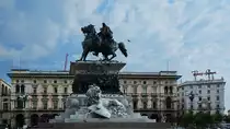 Das Denkmal f�r den K�nig von Italien Vittorio Emanuele II wurde von 1879 bis 1896 erbaut. (Mailand, Juni 2014)