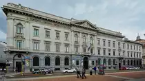 Der Palazzo della Banca Commerciale Italiana wurde Anfang des 20. Jahrhunderts im Stil der Neorenaissance errichtet. (Mailand, Juni 2014)