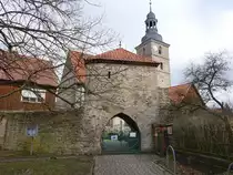Oberma�feld, evangelische St. Stephan Kirche, erbaut von 1600 bis 1612 (26.02.2022)