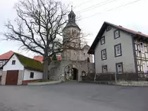 Rohr, Kirchenburg mit Pfarrkirche St. Michaelis, erbaut von 815 bis 820 (26.02.2022)