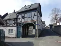 Kröffelbach, Fachwerkhaus von 1666 in der Kirchstraße (12.03.2022)