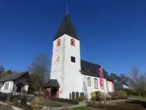 Eppenrod, evangelische St. Andreas Kirche, erbaut im 18. Jahrhundert (19.03.2022)