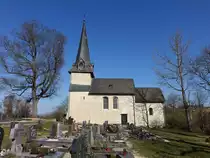 Niederbrechen, romanische Berger Kirche, erbaut ab 910 (19.03.2022) 