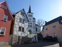 Niederbrechen, kath. Pfarrkirche St. Maximin, erbaut 1901 (19.03.2022)