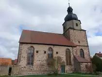 Unterkatz, evangelische Dorfkirche in der Dorrens�lzer Stra�e (15.04.2022)
