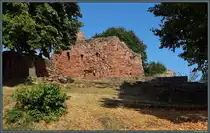 Die ehemalige Burgkapelle der Reichsburg Kyffhausen wurde nach Aufgabe der Burg als Wallfahrtskapelle genutzt und ist deshalb noch vergleichsweise gut erhalten. (Kyffh�user, 28.08.2022)