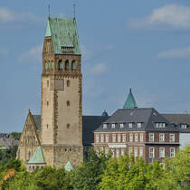 Die koptische Kirche St. Bonifatius wurde von 1911 bis 1912 erbaut und befindet sich in Duisburg-Hochfeld. (August 2022)