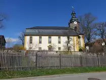 Geschwenda, sp�tbarocke evangelische St. Nikolai Kirche, erbaut ab 1741 durch Gottfried Heinrich Krohne (16.04.2022)