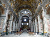 Neapel, Innenraum der Pfarrkirche St. Severino e Sossio, Hochaltar von Cosimo Fanzago (23.09.2022)