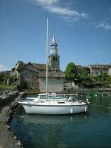 Der vertr�umte Hafen von Yvoire suggeriert mediterrane Stimmung 
(Juni 2008)