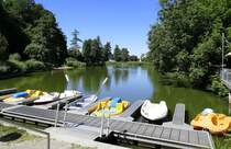 Waldkirch, der Stadtrainsee, ist ein kleines Naherholungsgebiet im Stadtgebiet, Juli 2022