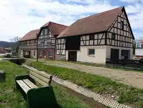 Kirchremda, Fachwerkh�user an der Dorfstra�e (17.04.2022)