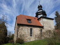 Krakendorf, evangelische Kirche, gotische Chorturmkirche (17.04.2022)