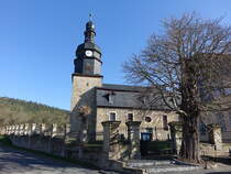 Singen, evangelische St. Nikolaus Kirche, erbaut von 1742 bis 1745 (17.04.2022)