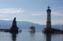 Die ber�hmte Hafeneinfahrt von Lindau, am 05.07.08