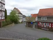 Rauschenberg, Fachwerkh�user in der Schlo�stra�e (01.05.2022)