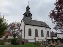 Rüdigheim, kath. Pfarrkirche St. Antonius der Einsiedler, erbaut von 1748 bis 1752 durch Johann Christian Singer (01.05.2022)