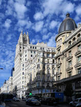 Der Edificio Telefnica ist ein zwischen 1926 und 1929 gebautes Hochhaus an der Gran Va in Madrid. (November 2022)
