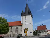 Marksuhl, evangelische Pfarrkirche St. Hubertus, erbaut ab 1454 (03.06.2022)