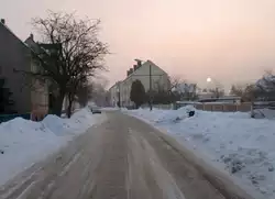 Sonnenaufgang, Guben, Gr�nstra�e, 17.02.10