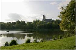 Chemnitzer Ansichten: Da wo Chemnitz am schnsten ist, am Schloteich, mit der Schlokirche.