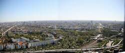 Panorama vom Messeturm des ICC Berlin.