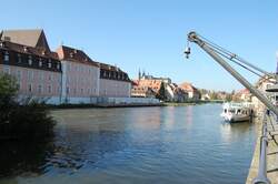 Bamberg am Main, hier an der Schiffsanlegestelle und dem historischen Kran, der meines Wissens heute nicht mehr genutzt wird.