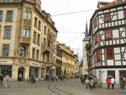 ERFURT, Marktstrasse im Dezember   6.12.2007