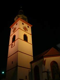 Blick auf den Kirchturm von der Ost seite! 9.2.2009