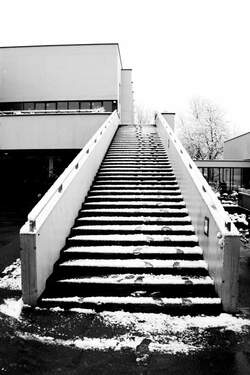 Treppe an der Aula der Kantonsschule Luzern - 5.3.2008
