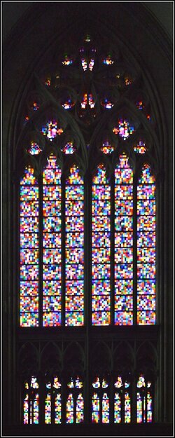 Kölner Dom - Südquerhausfenster von Gerhard Richter gestaltet. Kölner Dom - Südquerhausfenster von Gerhard Richter gestaltet.