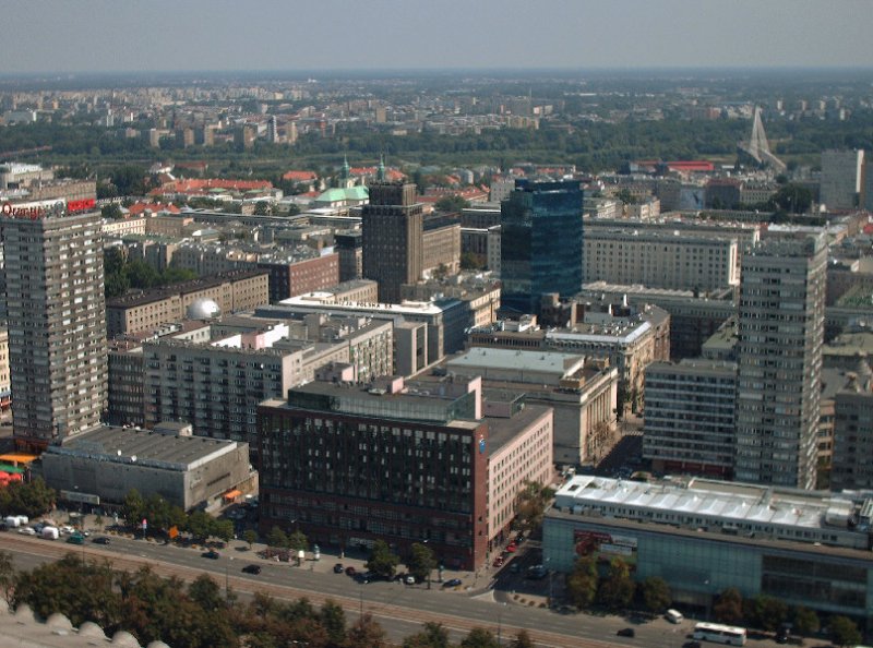Warschau (oben-links Schlossplatz mit Knigssschloss)
Warszawa (u gory po lewej Plac zamkowy z zamkiem krolewskim)