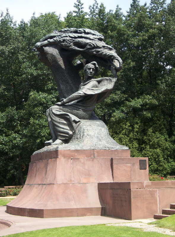Warszawa 08.2009. F.Chopin-Denkmal im Lazienki-Park .