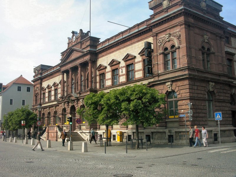 Weimar, Mai 2003: Blick zur Hauptpost