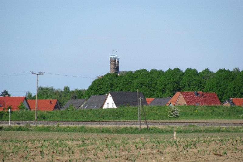 Weststadt und im Hintergrung die Schlotte der Malzfabrik, Grevesmhlen 12.05.2008