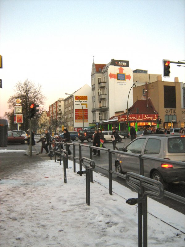 Wintertag in Berlin-Wedding an der Kreuzung Seestrasse/Mllerstrasse, Januar 2009