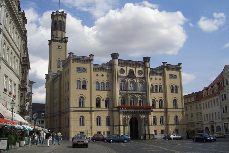 ZITTAU   Blick zum Rathaus, Sommer  2005