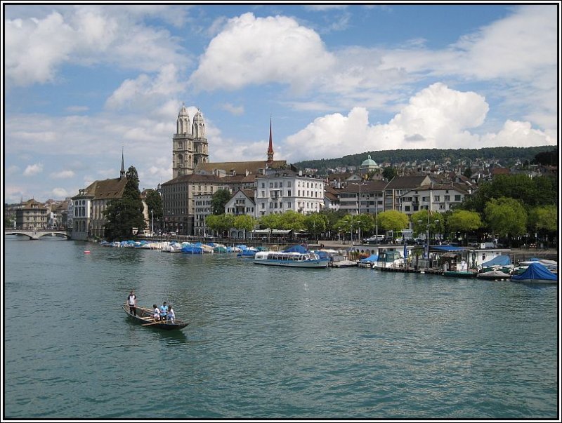 Zrich am 22.07.2007 - Blick auf die Limmat.